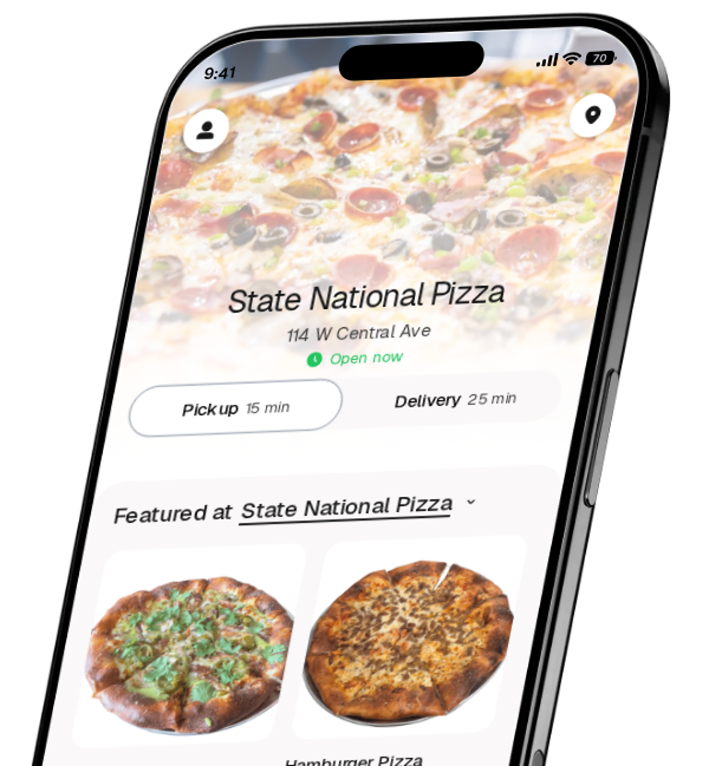 State National Pizza app preview